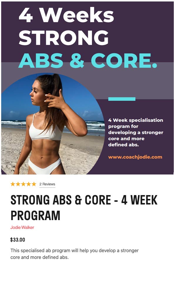 online fitness program - core strength workouts